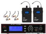 Galaxy Audio AS-1406-2 Wireless IEM Twin Pack With EB6 Earbuds Band P Front View